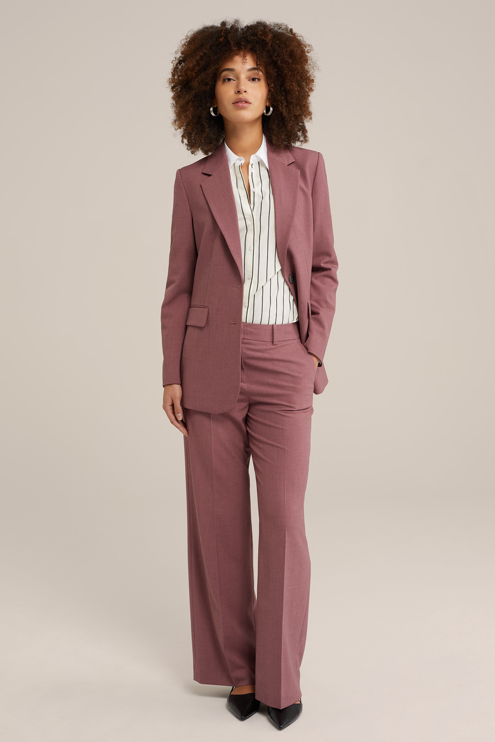 regular fit pantalon WE Fashion Donkerrood