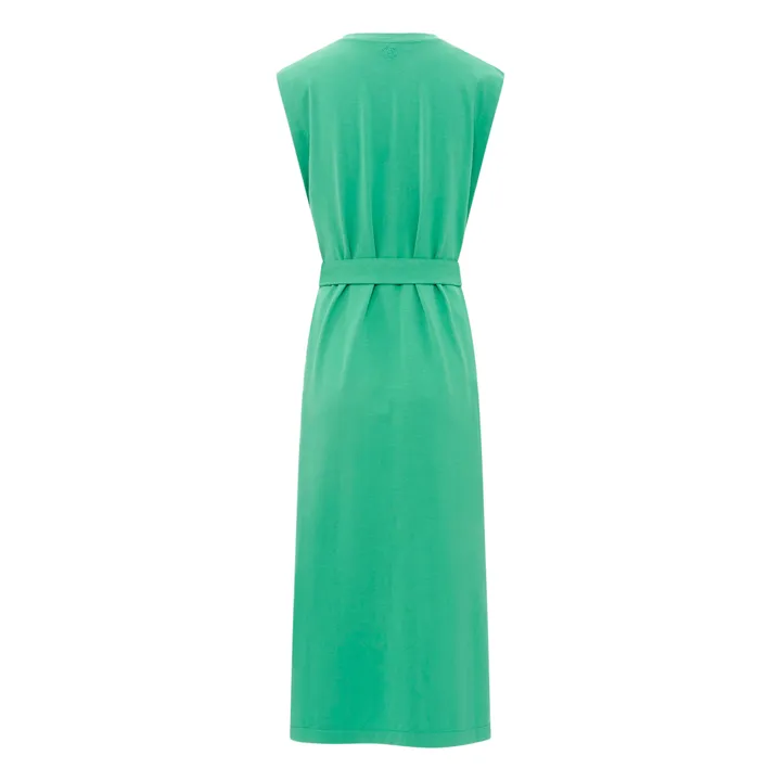 SMALLABLE BASICS Robe Debardeur Femme A Fentes Coton Bio | Vert
