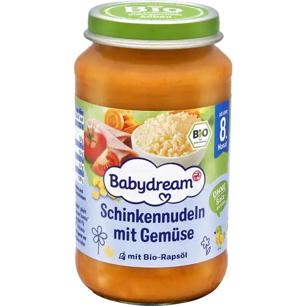 Bio Schinkennudeln mit Gemüse