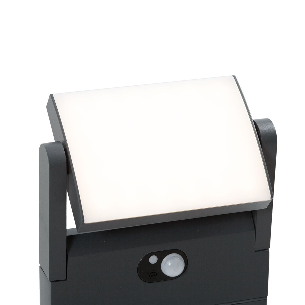 Buitenpaal donkergrijs met bewegingssensor 60cm IP54 solar - Judge