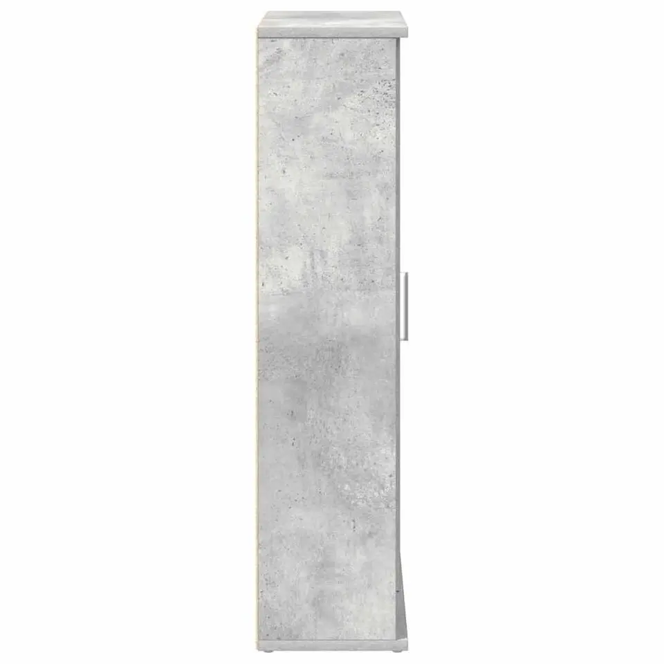 vidaXL - Kolomkast met rolhouder - Betongrijs - Bewerkt hout - 39x22x90 cm