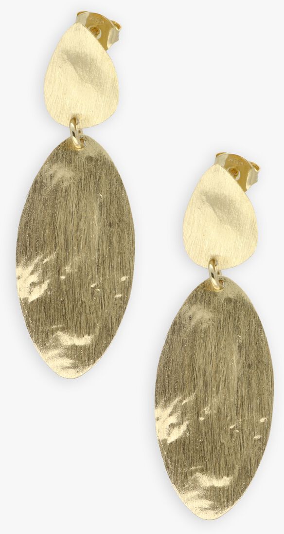 goudkleurig lott. gioielli sieraad stone earrings double