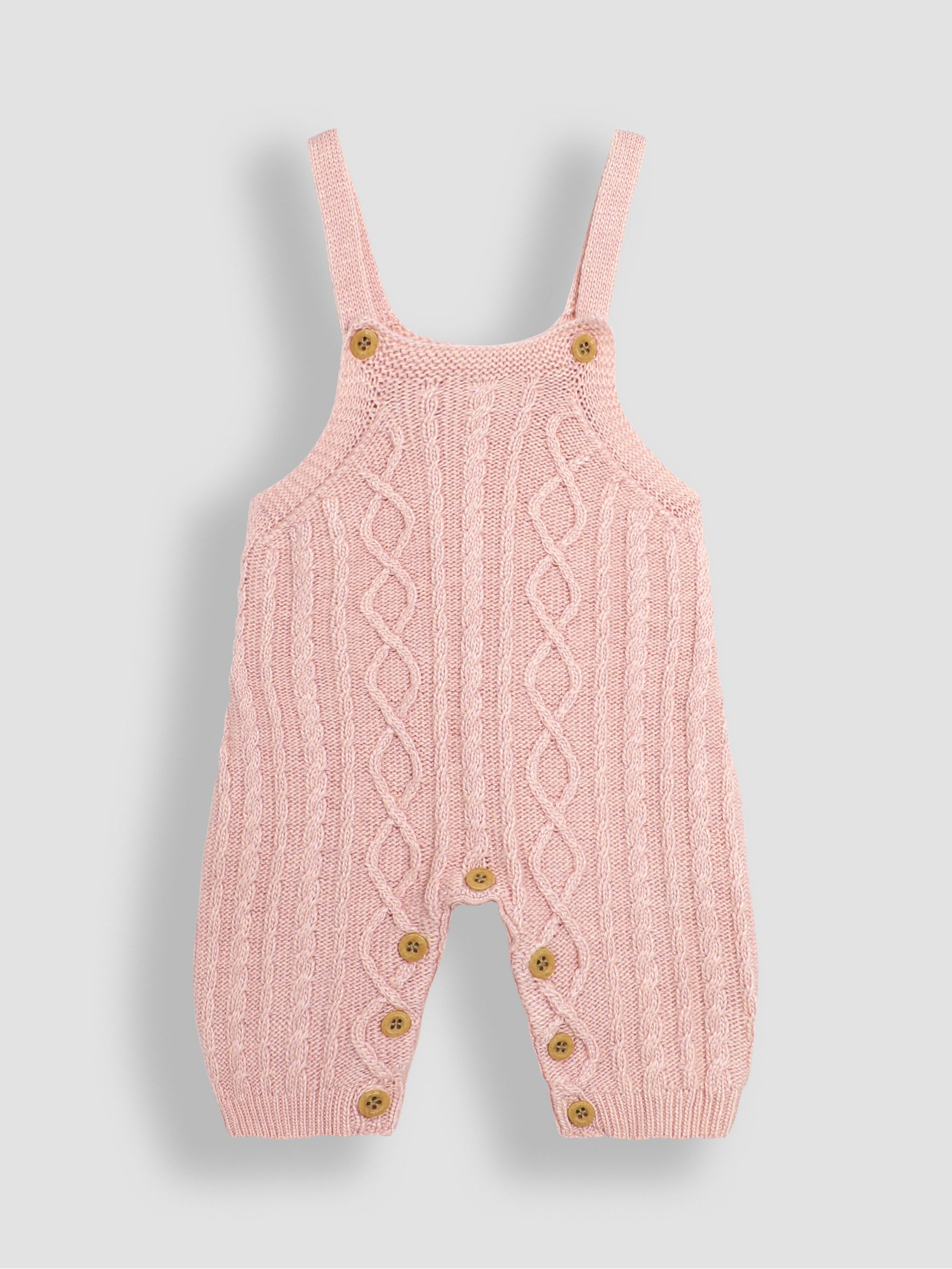 JoJo Maman Bébé Knitted Dungarees & Top Set