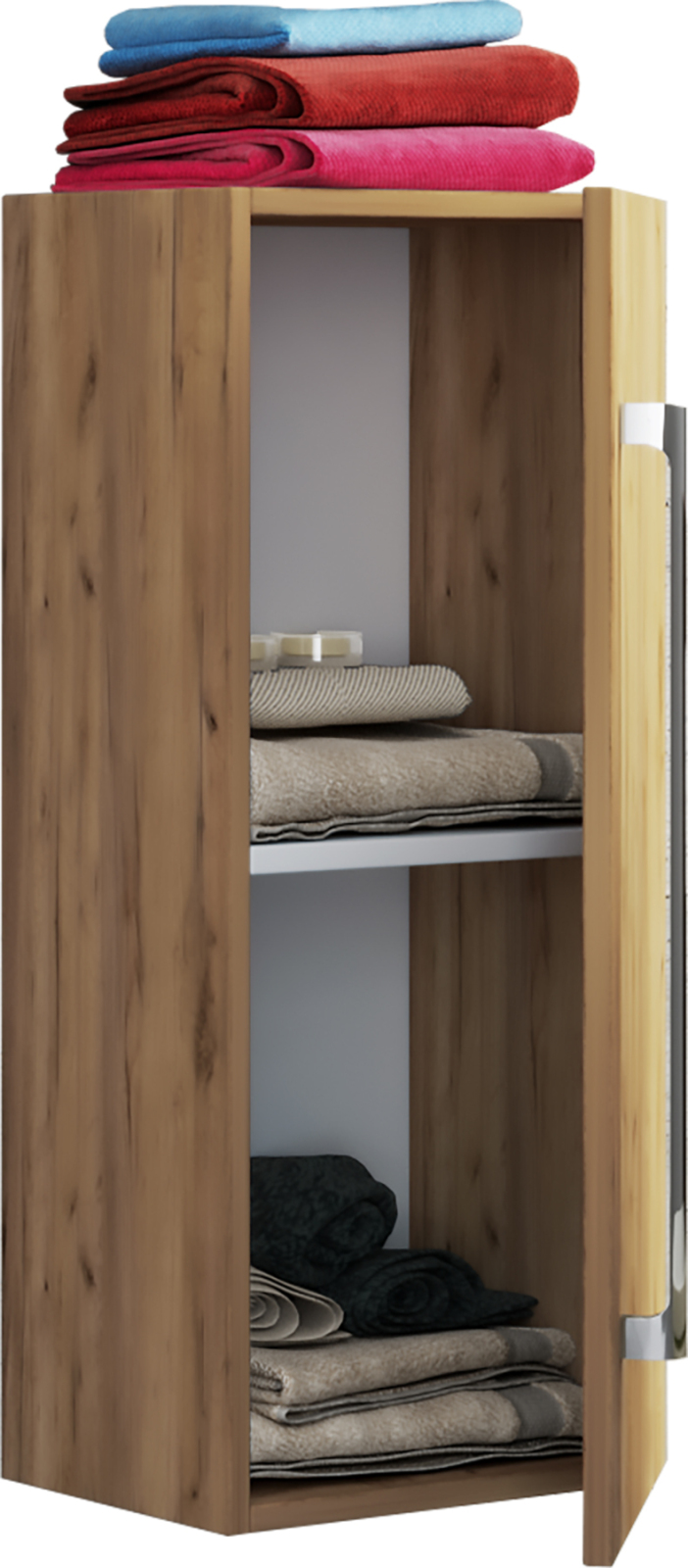 Midischrank BADINOS - Honig Eiche - 75 cm hoch