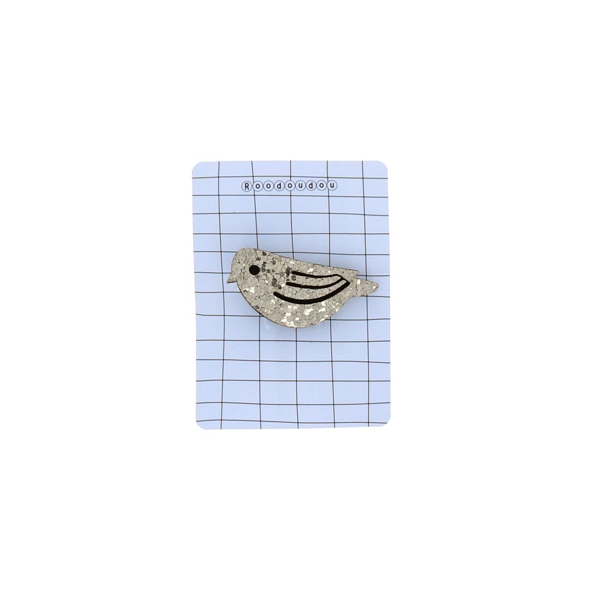Broche oiseau doré Roodoudou