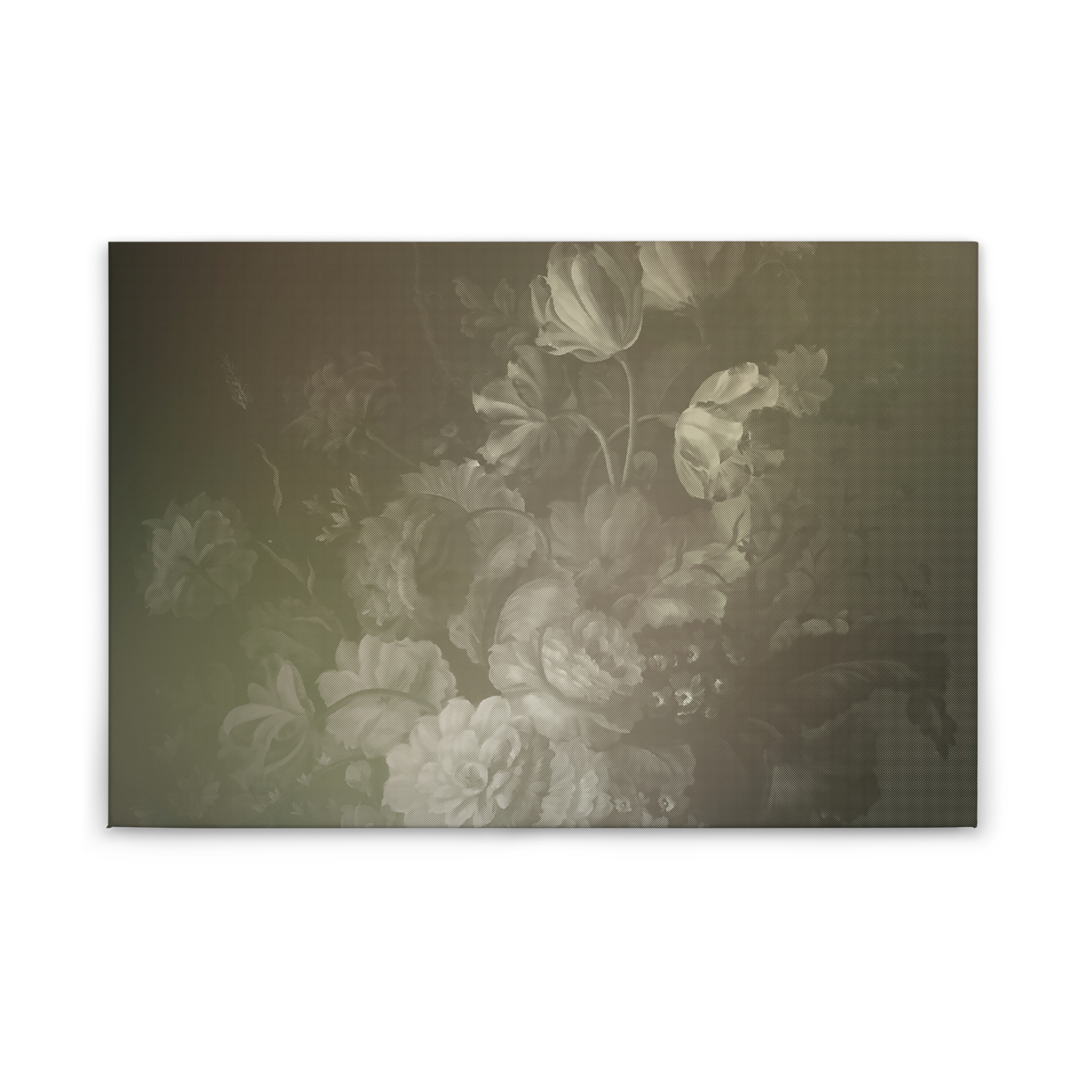 LeinwandbildPASTELLIGE BLUMEN - braun - 90x60 cm