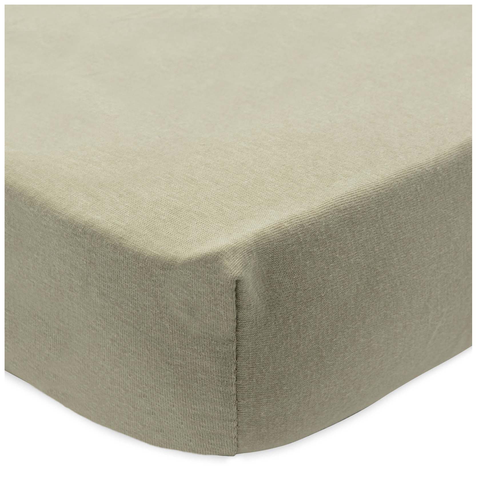 Jollein ledikanthoeslaken jersey olive groen