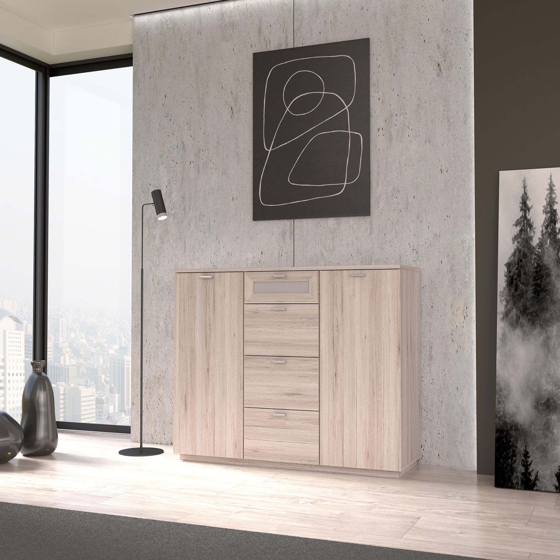 Sideboard - Sandeiche - Breite 120 cm