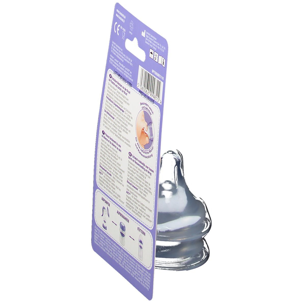 Lansinoh Natural Wave Silikonsauger M