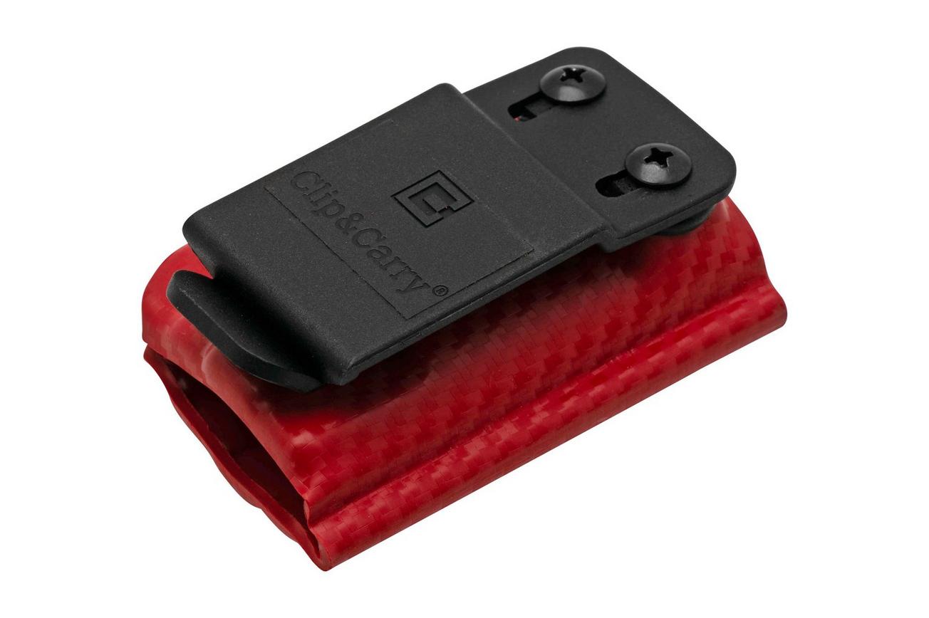 Clip And Carry Kydex Sheath Leatherman Free P2, Carbon Fiber Red LP2-CF-RED riemholster