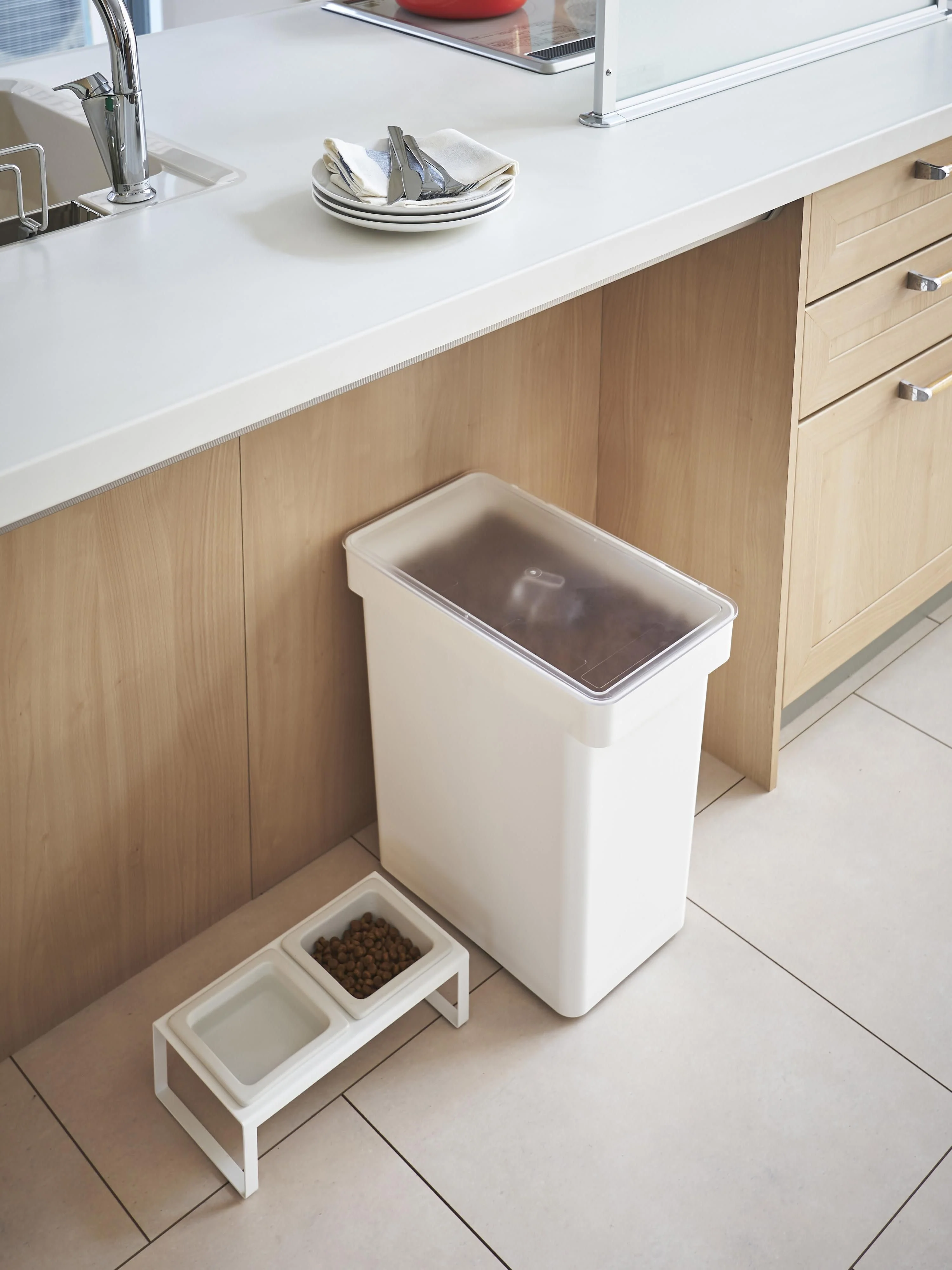 Voedselcontainers Tower met maatbeker, set van 2