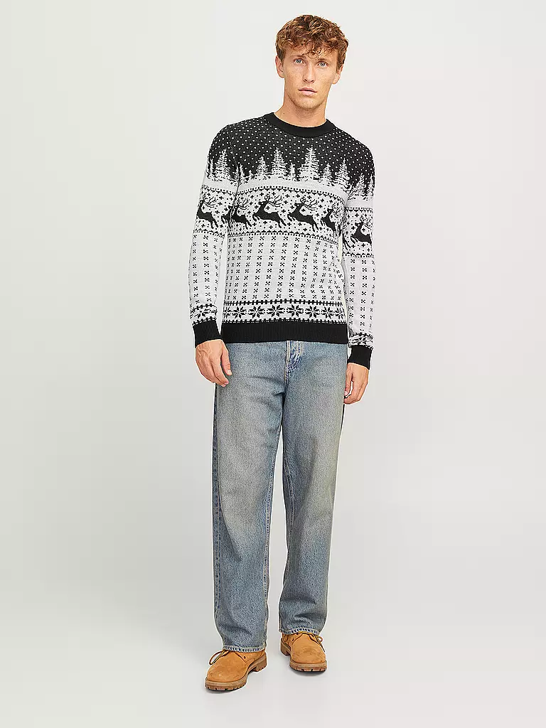 JACK & JONES Pullover JJXMAS GABRIEL dunkelblau