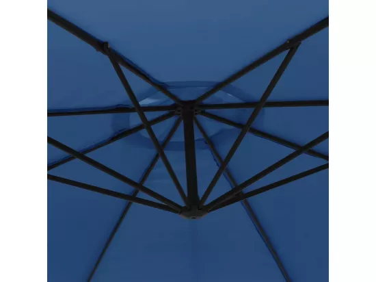 Parasol déporté avec mât aluminium bleue 02_0008481
