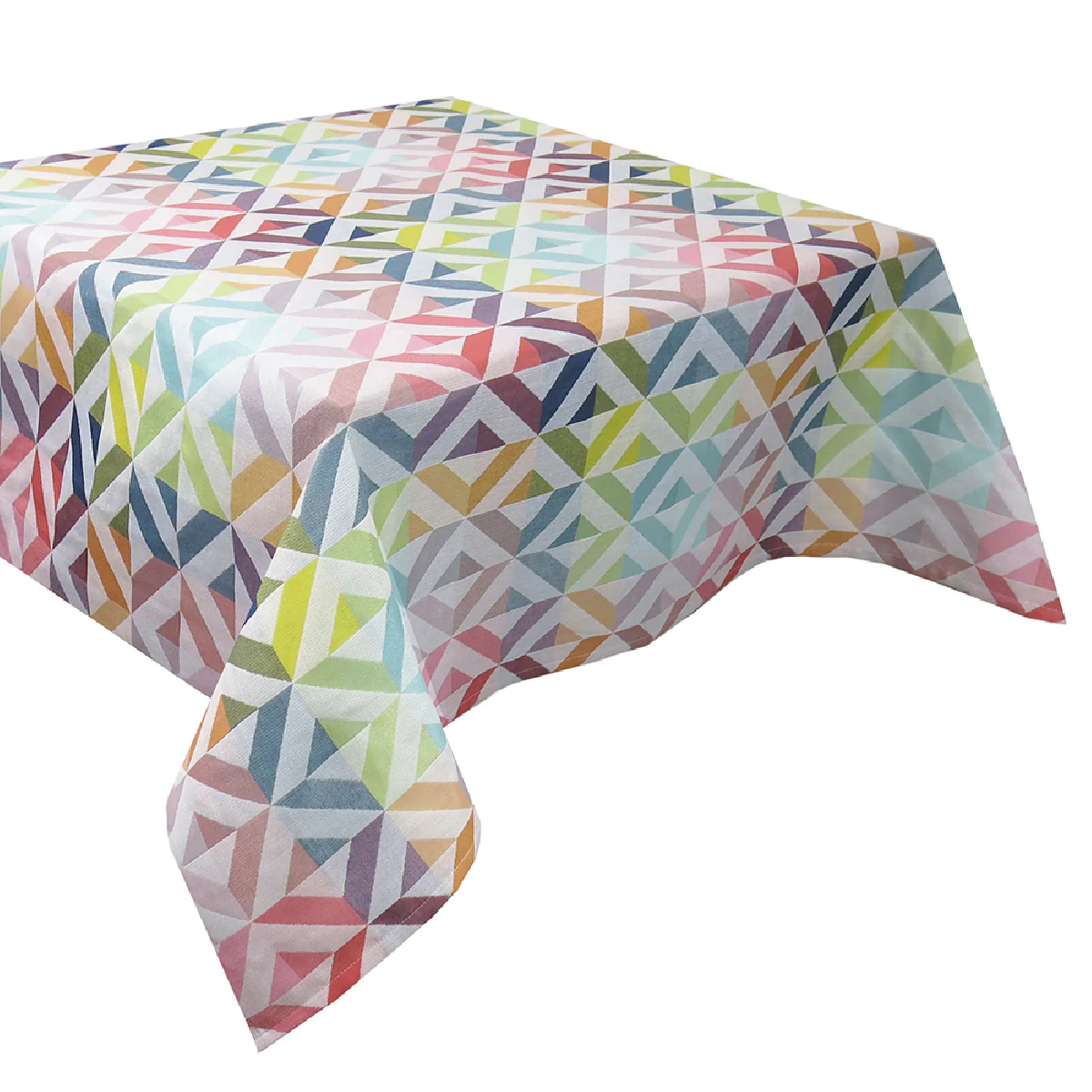 Nappe pur coton multicolore 155x155 Garnier Thiebaut