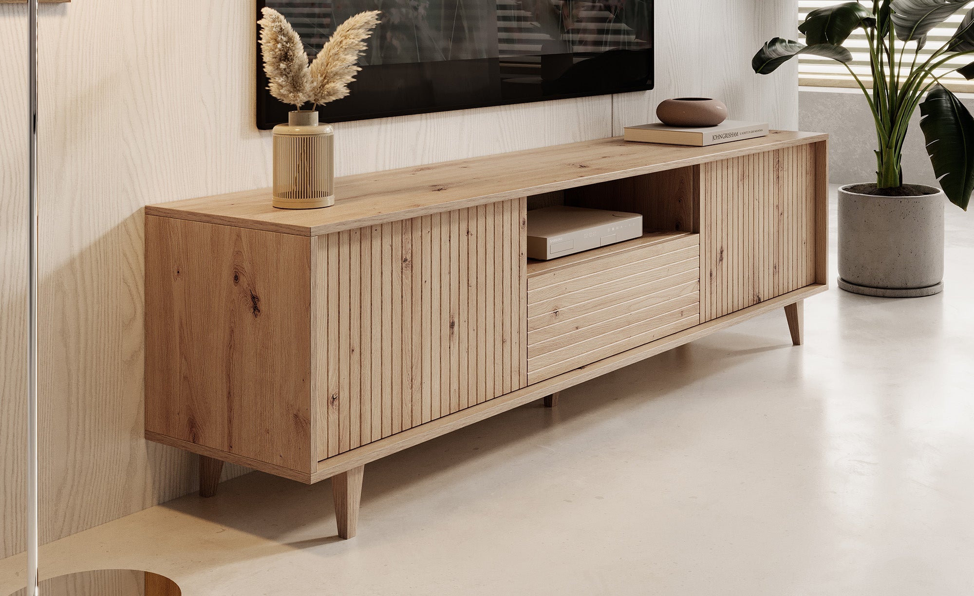 Meubella - TV-Meubel Fuzeta - Eiken - 180 cm