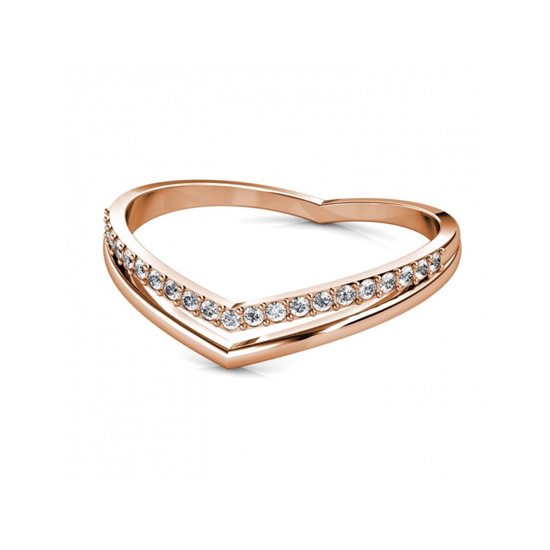 Bague Tiryns - Or Rosé et Cristal