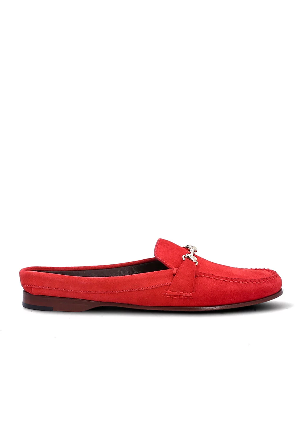 MOCASSIN MORSETTI MULE VELOURS SCARLET