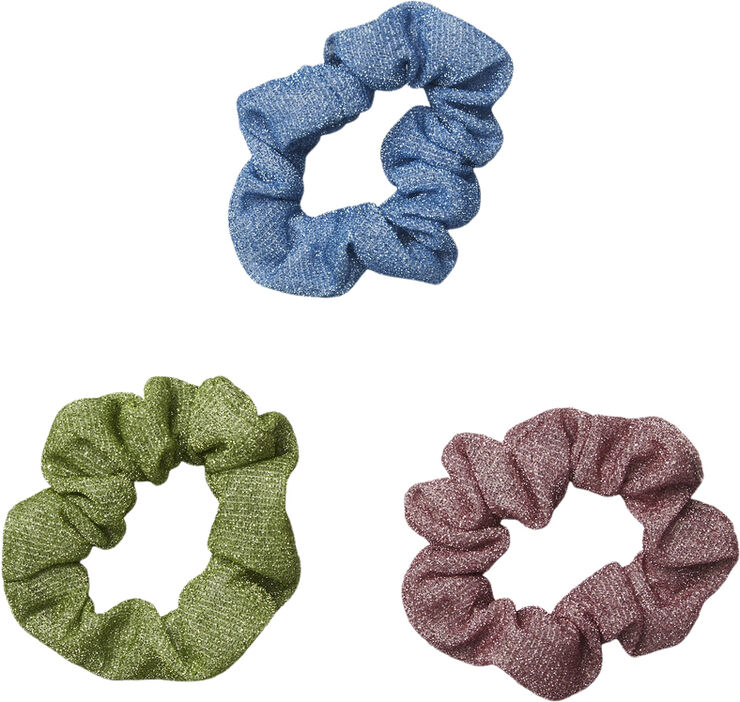 Pieces PCMYNTHE 3-PACK SCRUNCHIE D2D Candy pink/blue/green