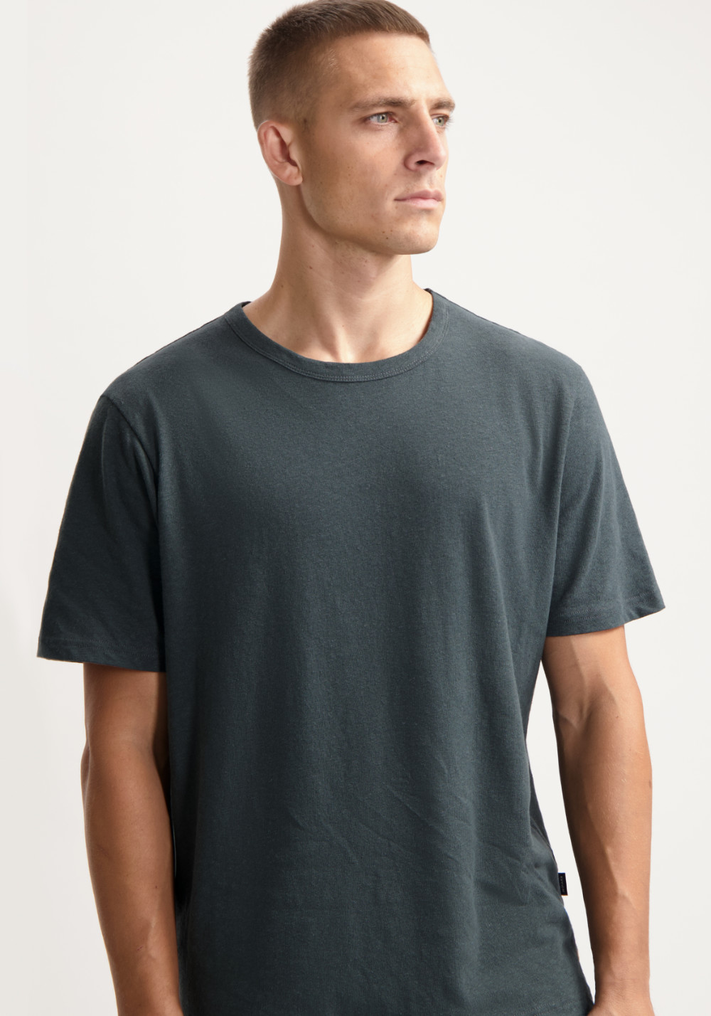Kuyichi T-Shirt Liam Cotton Hemp Woodland Grey
