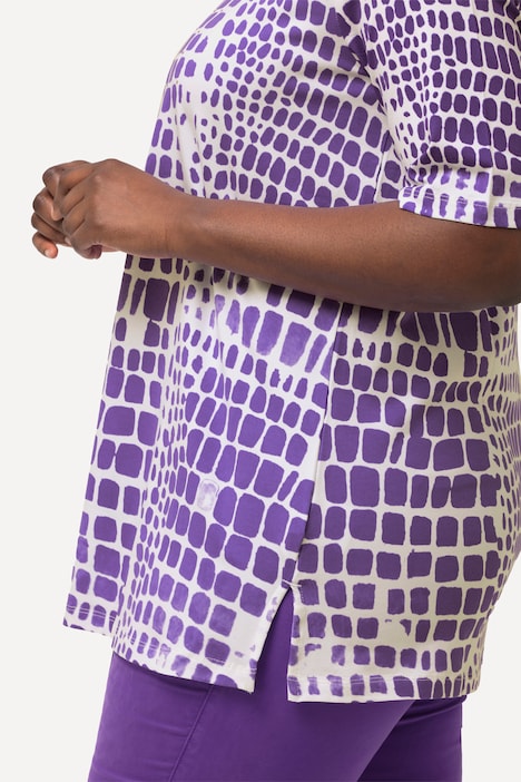 T-Shirt, Pima Cotton, Ziersteine, Rundhals, Halbarm
