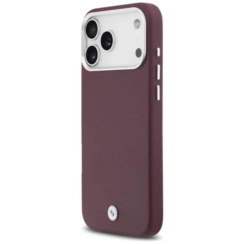 iPhone 17 Pro Max MagSafe Leder Hardcase Hülle Sign Full Wrapped Metal (BMHMP17X23PUFWR) - Weinrot