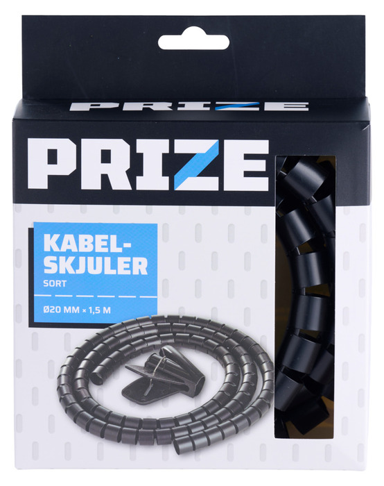 Kabelsamler sort Ø20 mm x 1,5 meter