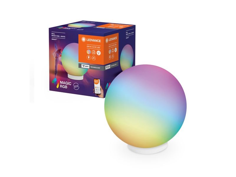 Ledvance SMART  BALL MAGIC RGB RGBW USB Smarte Nacht-/Tischleuchte