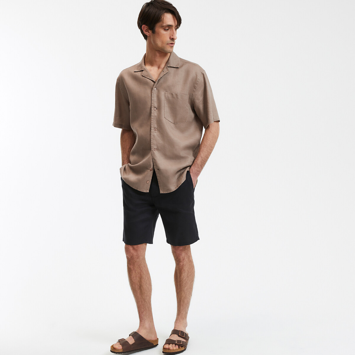 COLEÇÕES LA REDOUTE<br>Camisa reta de linho