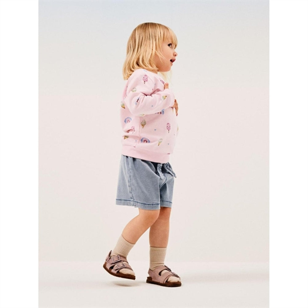 Køb Name it Light Blue Denim Bella Baggy Denim Shorts