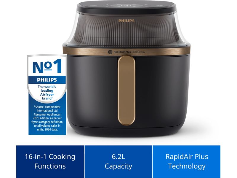 Philips Heissluft-Fritteuse NA332/09 6.2 l Airfryer