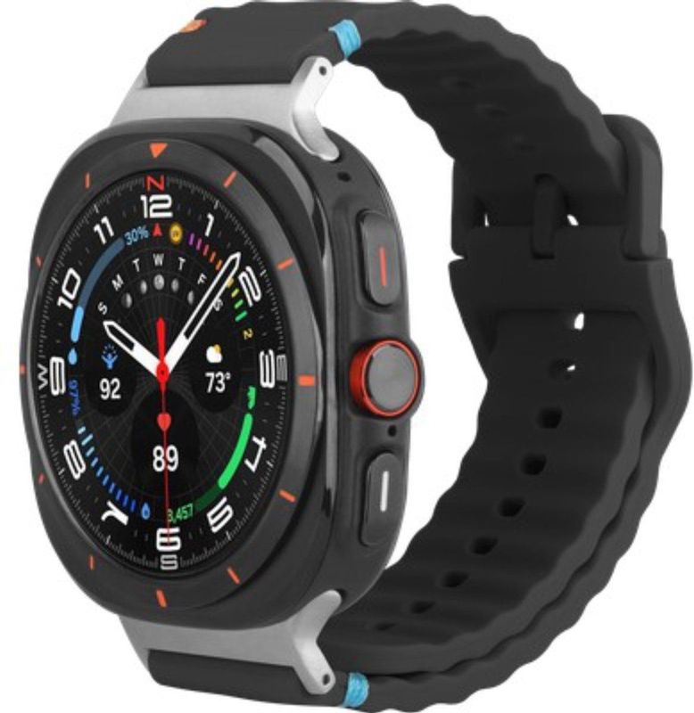 Just In Case - Activeflex Strap - Horlogebandje - Zwart - Voor Samsung Galaxy Watch Ultra
