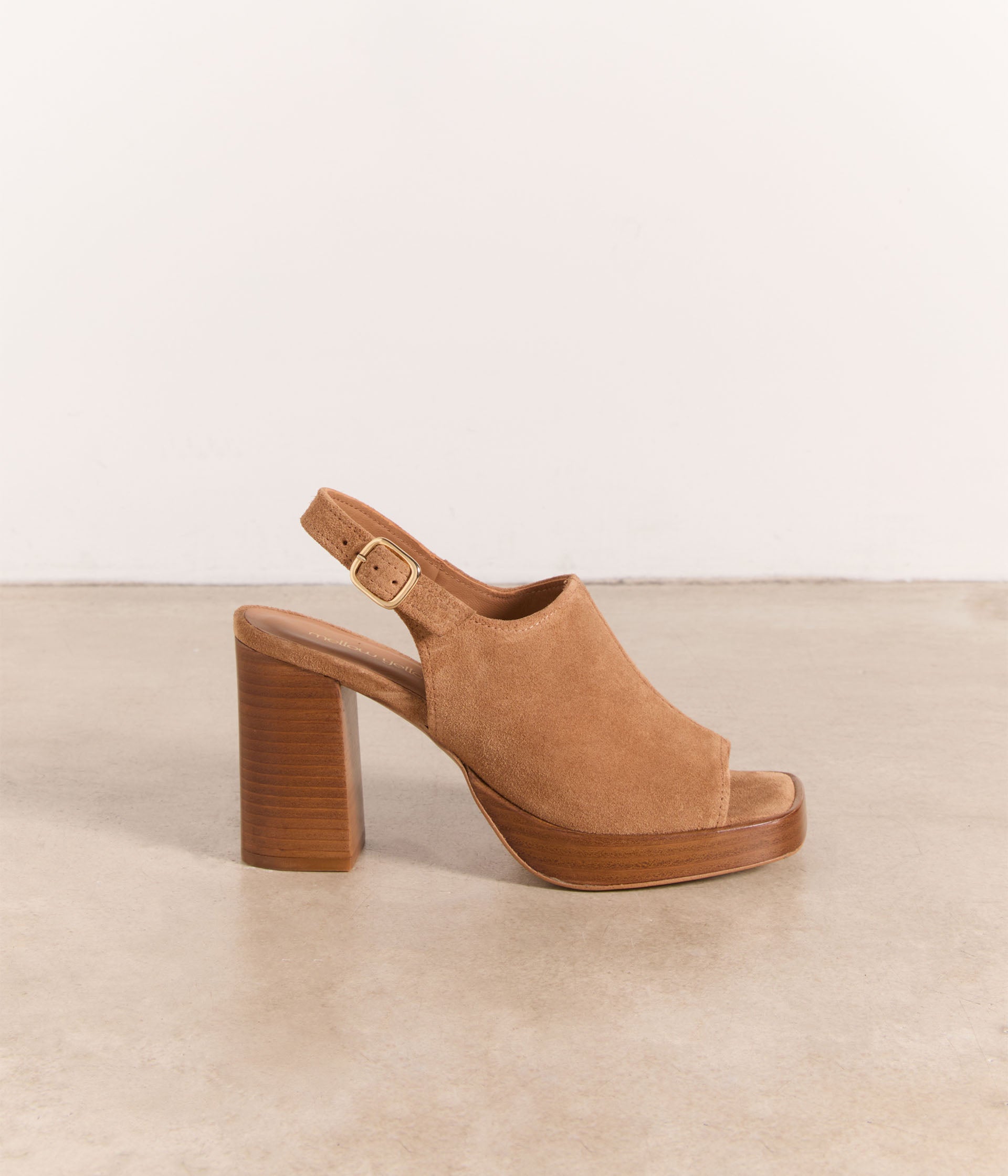 Sandales velours beige Vittoria