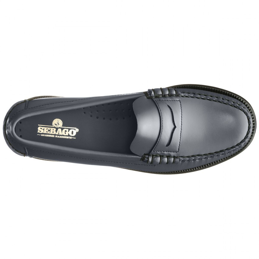 CLASSIC DAN PIGMENT STEEL GREY WOMAN MOCASSIN-Mocassin pour femme en cuir brossé