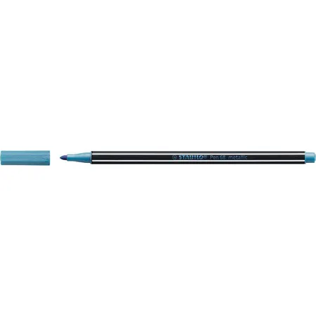 Premium Metallic-Filzstift - STABILO Pen 68 metallic - Einzelstift - metallic blau