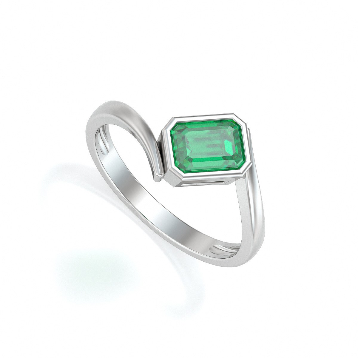 Bague ADEN Emeraude sur Argent 925 2.26grs