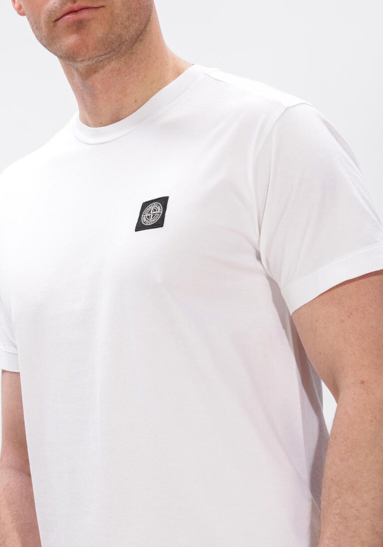 witte stone island t-shirt ss t-shirt s0013