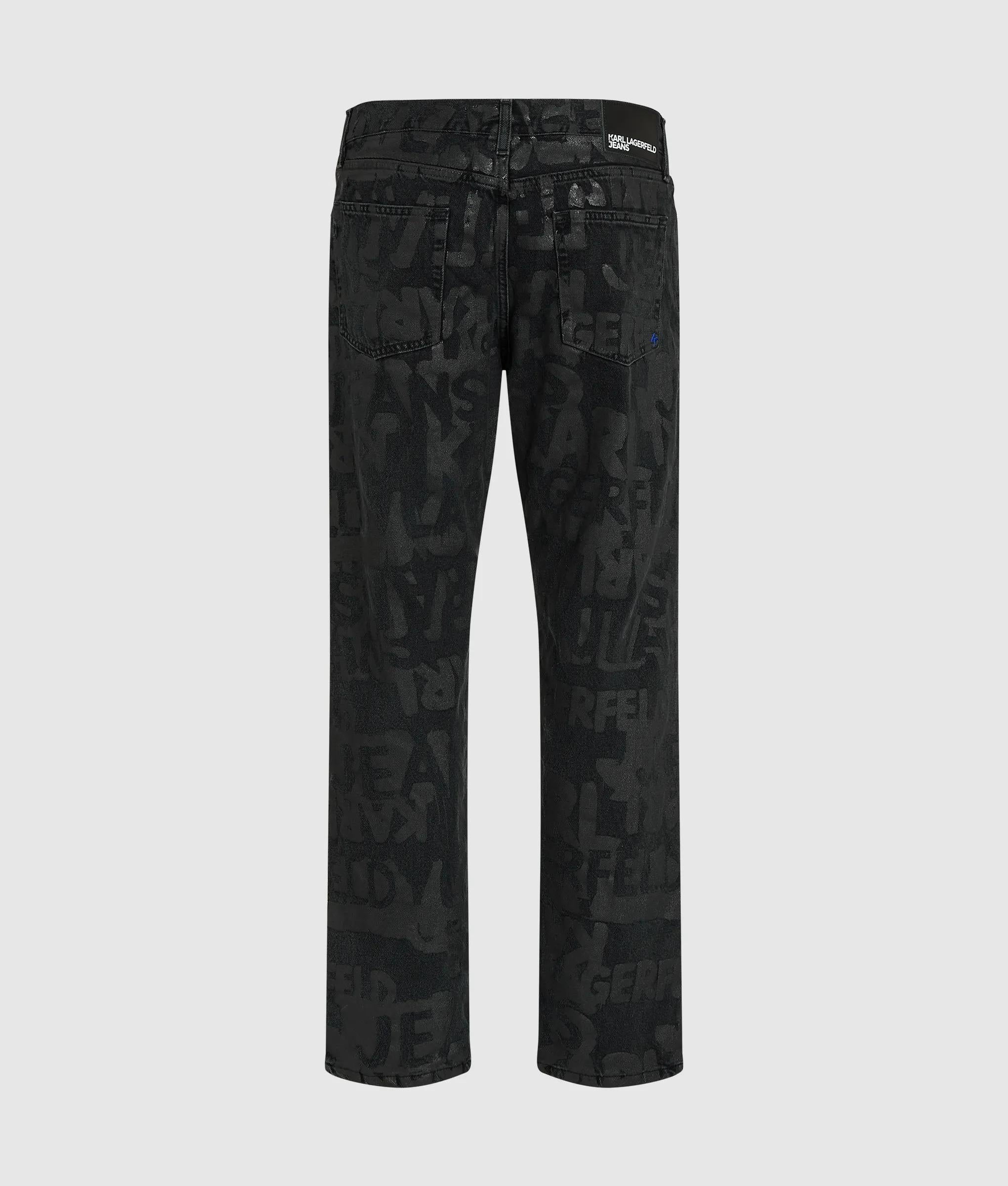 Logo-print rechte jeans