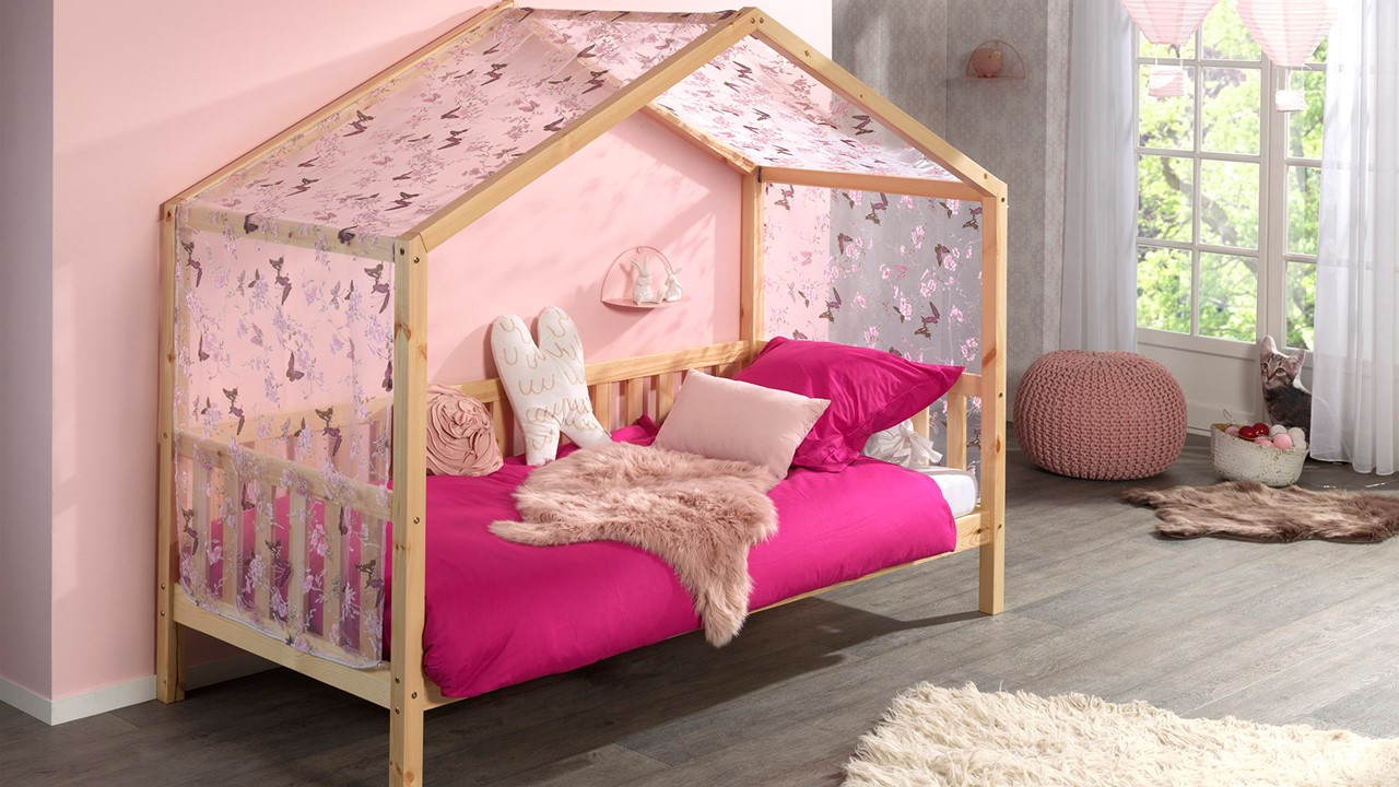 Textielset voor huisbed Dallas wit