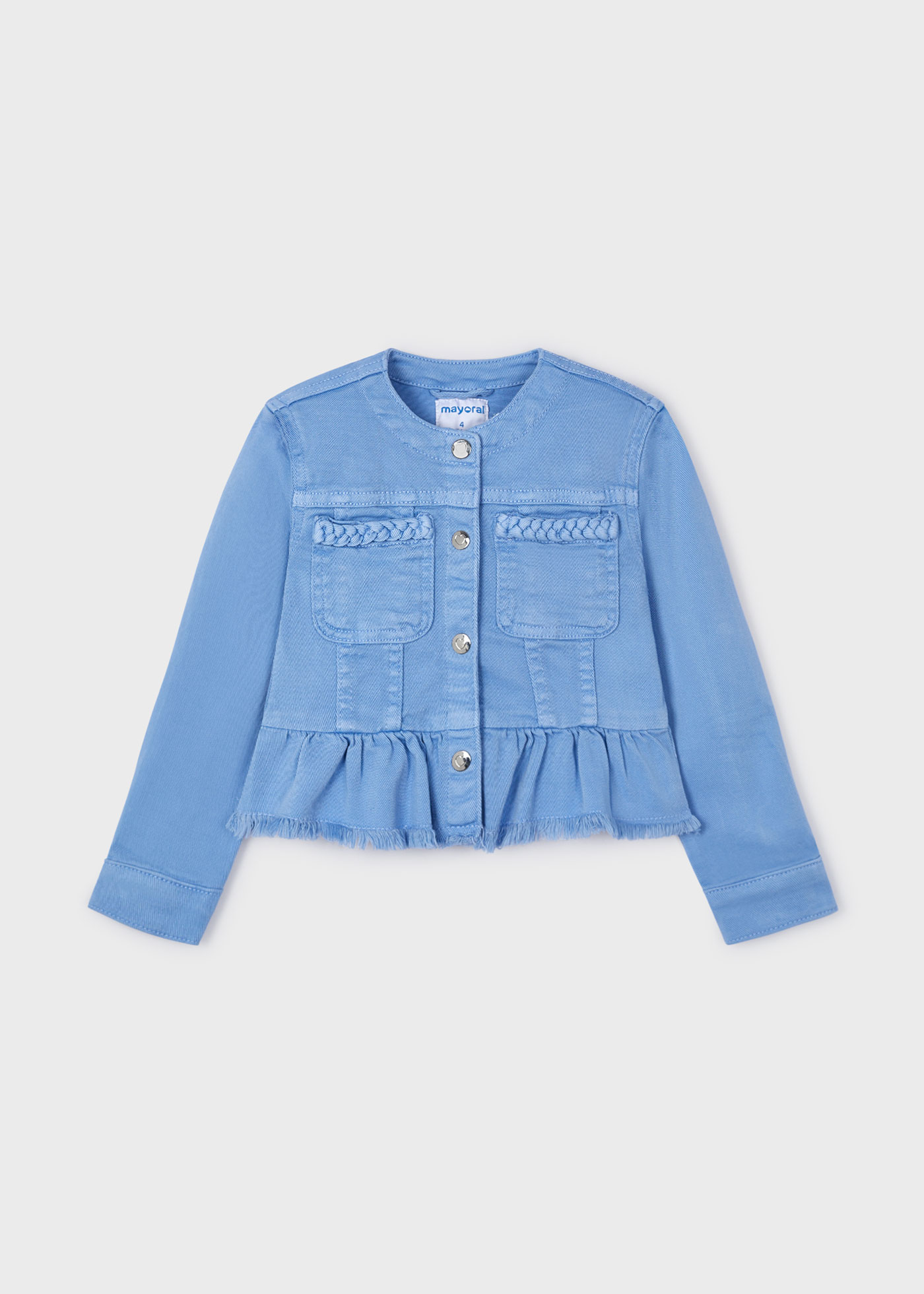 Jaqueta feminina Better Cotton com babados, Apple