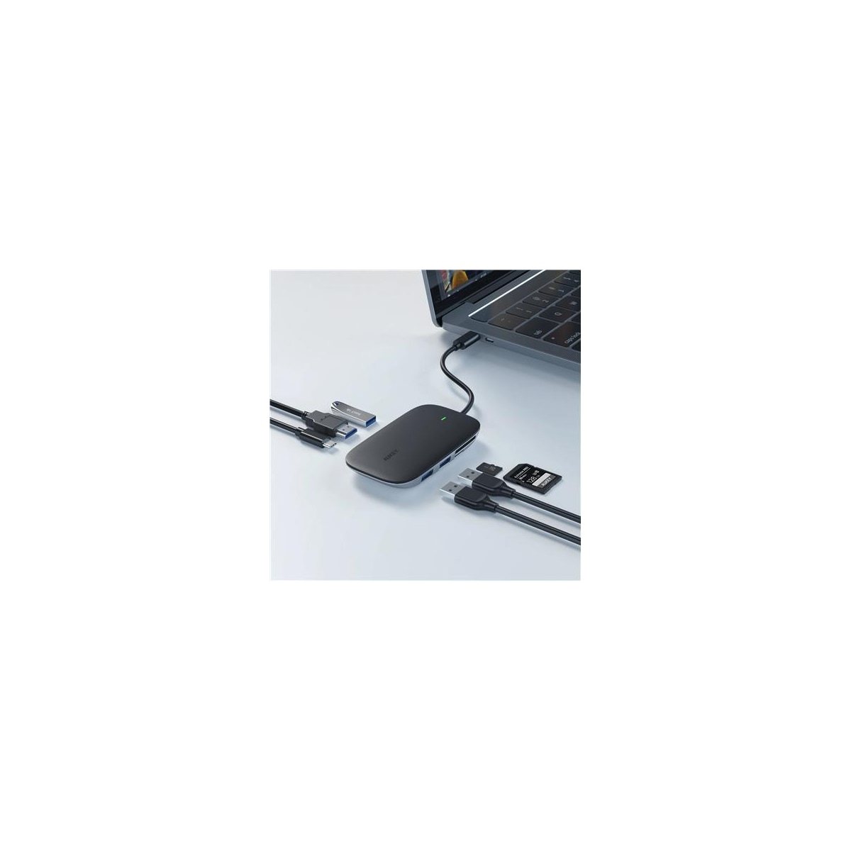 Aukey 7 Port USB 3.0 Type-C Hub CB-C68 Svart