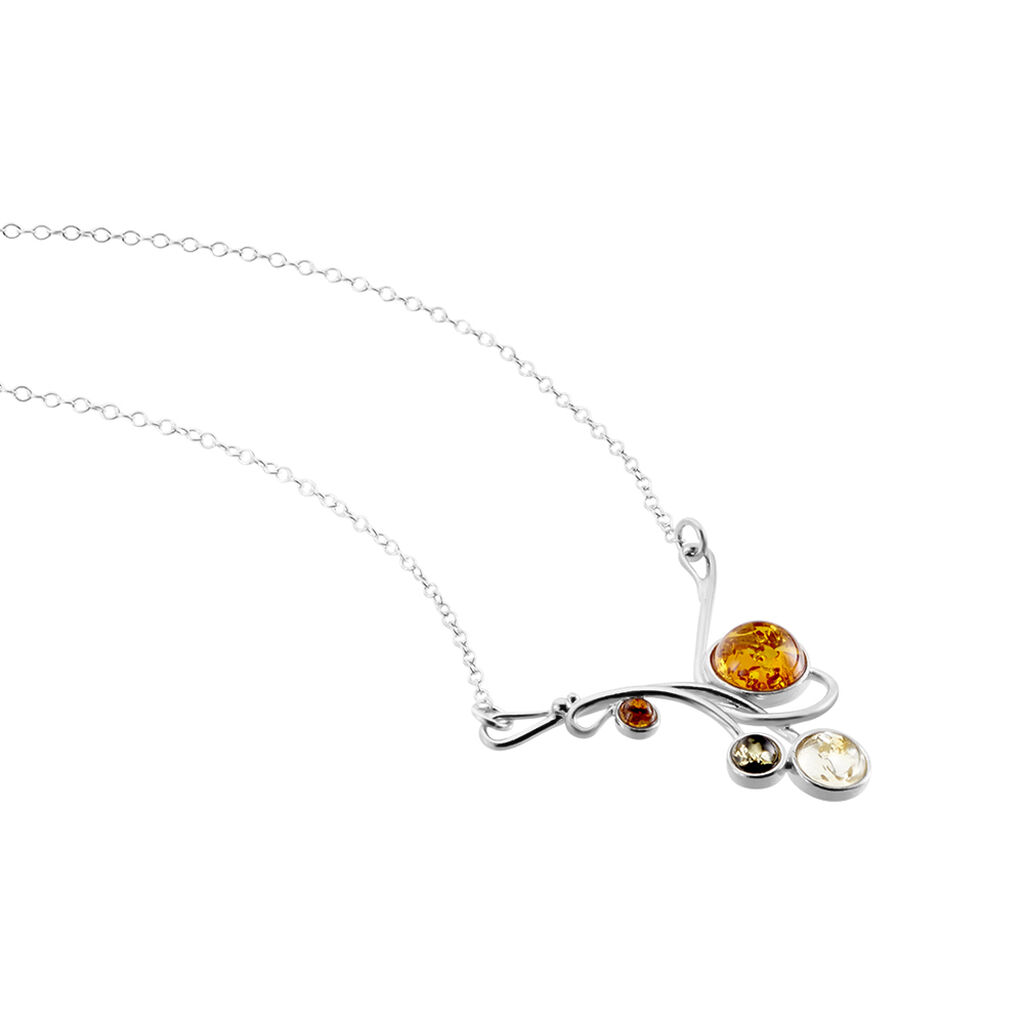 Collier Argent Blanc Dorka Ambres