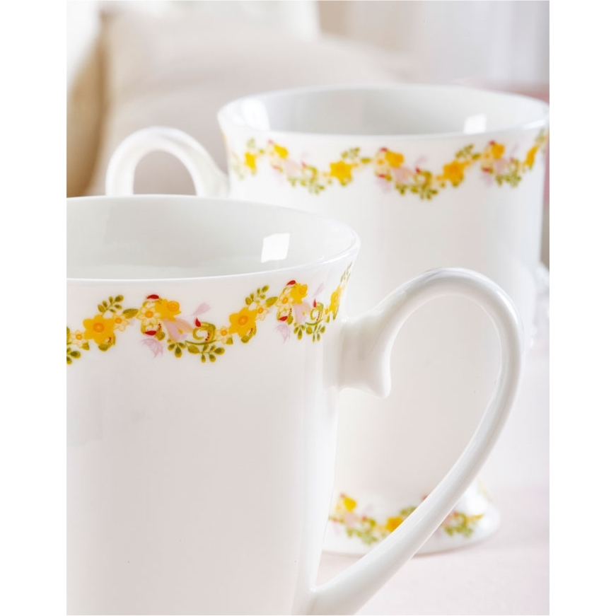 2 mugs fleuris