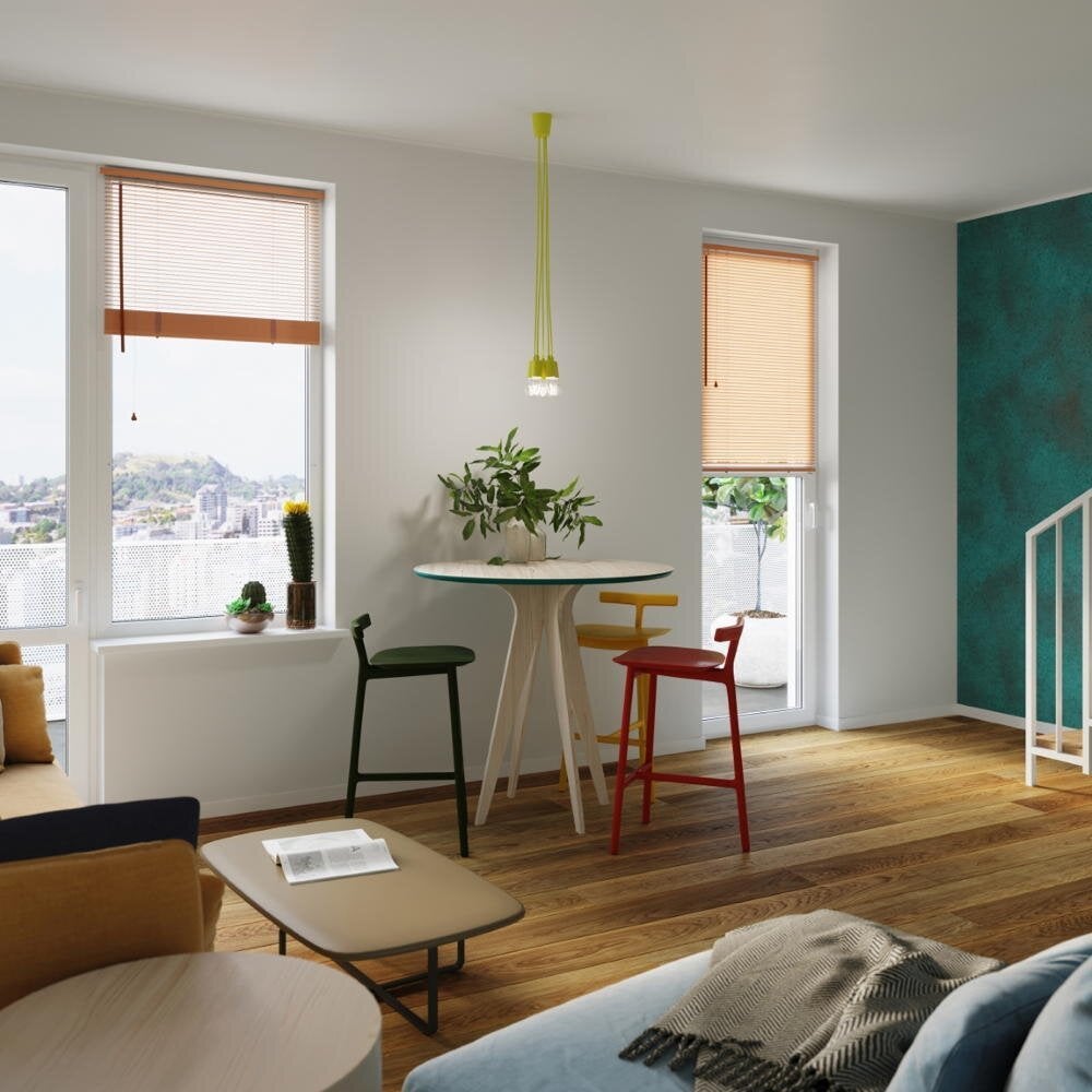 famlights | Dani hanglamp in geel, E27, 1-lichts