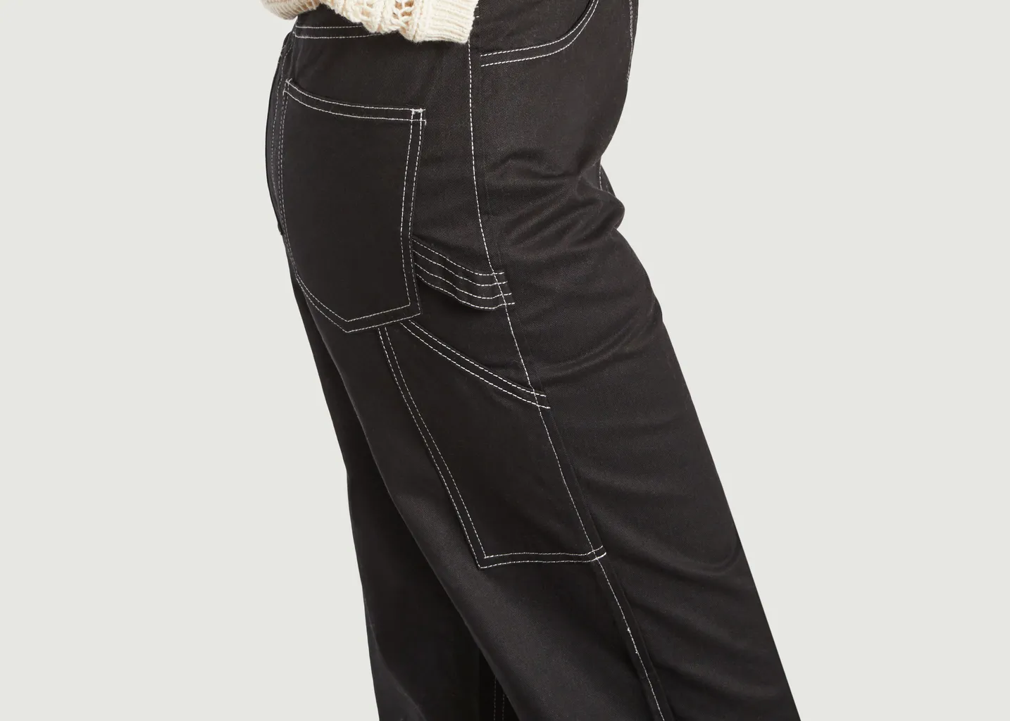 Pantalon droit en coton bio Noa Samsoe Samsoe