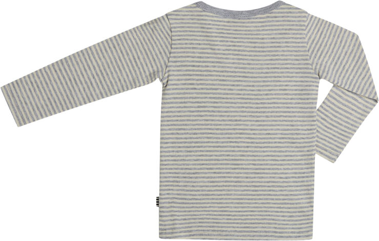 Mads Nørgaard - Copenhagen Soft Striped Rib Tobinino Off white / grey mel