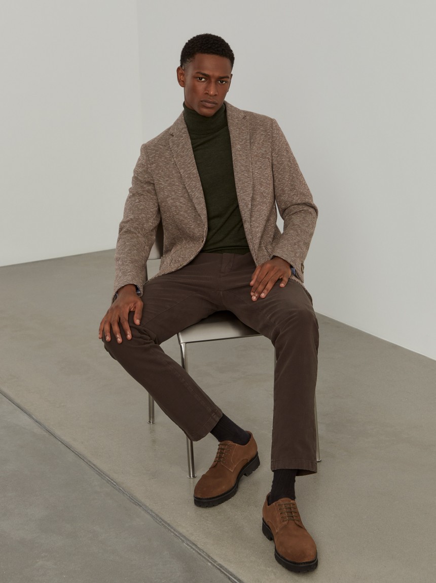 Blazer pied de poule slim fit