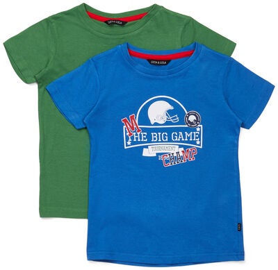 Luca & Lola San Marino T-Shirt 2-pack, Blue/Green