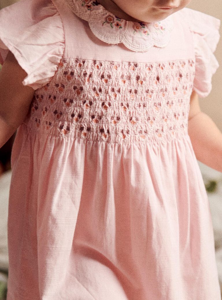 Robe rose en popeline