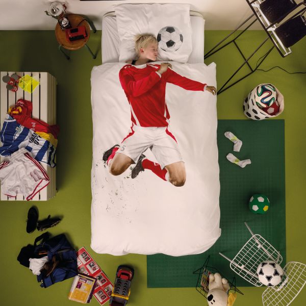 Snurk Soccer Champ Dekbedovertrek Red 140 x 200/220 cm