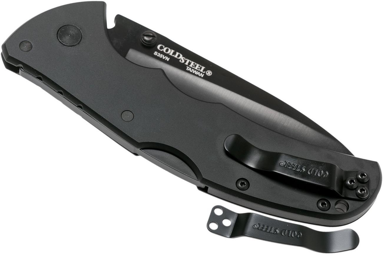 Cold Steel Code 4 Spear Point 58PAS Black/Black CPM S35VN plain edge, zakmes